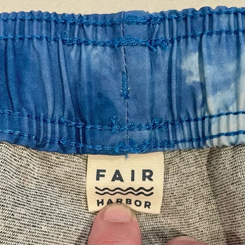 Fair Harbor Swim Trunks Adult 3XL XXXL The Anchor Clark Blue BreezeKnit Liner